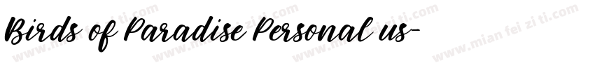 Birds of Paradise Personal us字体转换